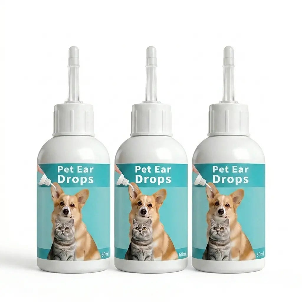 Gentle Pet Ear Wash Solution for Cats & Dogs – Effective Ear Cleaning Liquid and Drops for Optimal Ear Care