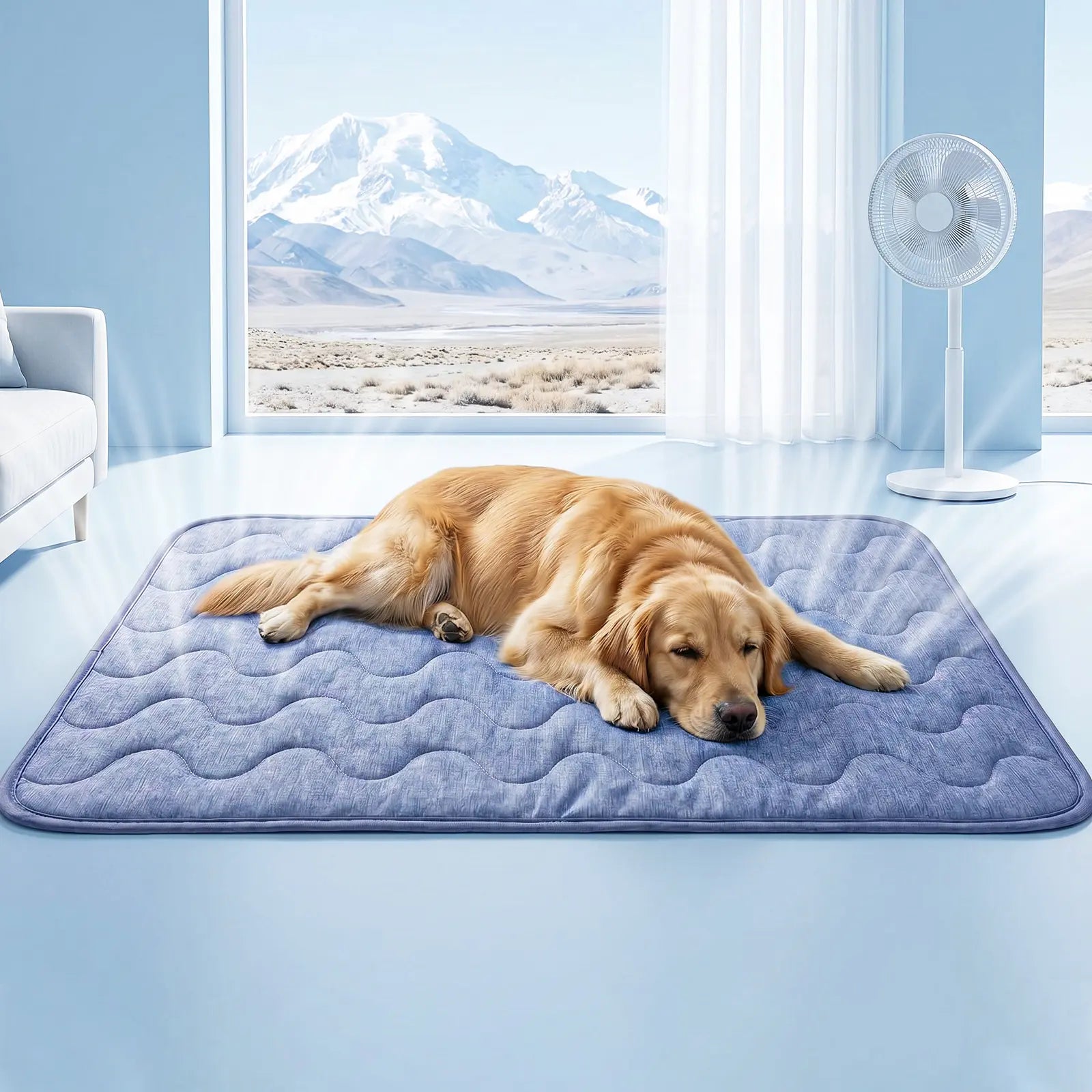 Ultimate Dog Cooling Pad - Thin & Thick Options for All Breeds, Instant Chill Fabric, Washable & Non-Slip Design, Perfect for Summer Relaxation