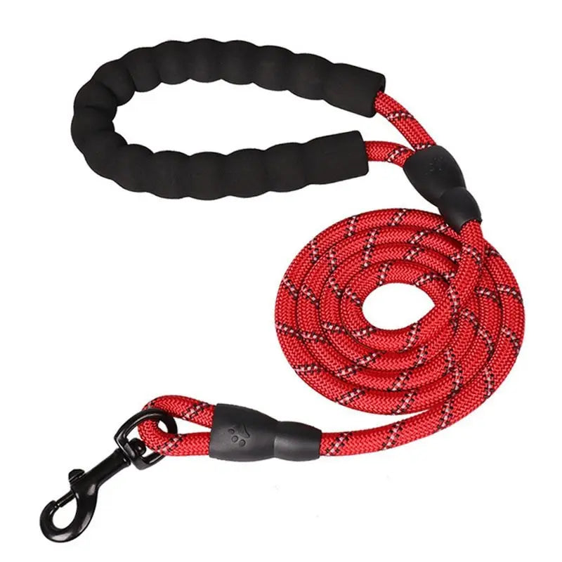 Ultimate Heavy Duty No-Pull Dog Leash for Large Dogs - Chew Resistant Reflective Rope Lead with Comfortable Padded Handle for Safe Outdoor Training