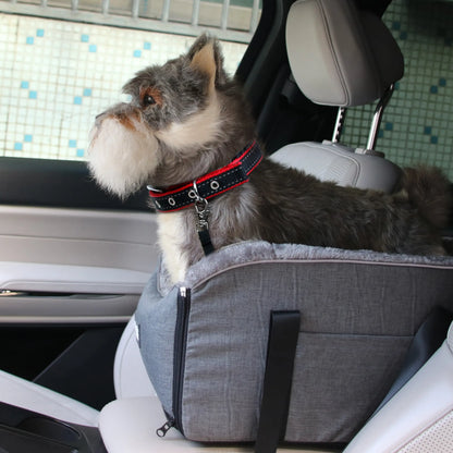 FANGFANG Pet Car Console Carrier - Cozy Nest for Cats & Small Dogs, Waterproof & Machine-Washable, 3-in-1 Travel Bag and Bed