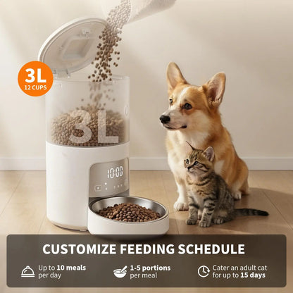 Revolutionize Mealtime with the Furlyn 4-Liter Smart Automatic Pet Feeder - Perfect for Dogs and Cats!