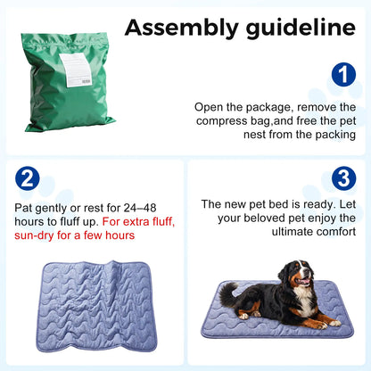 Ultimate Dog Cooling Pad - Thin & Thick Options for All Breeds, Instant Chill Fabric, Washable & Non-Slip Design, Perfect for Summer Relaxation