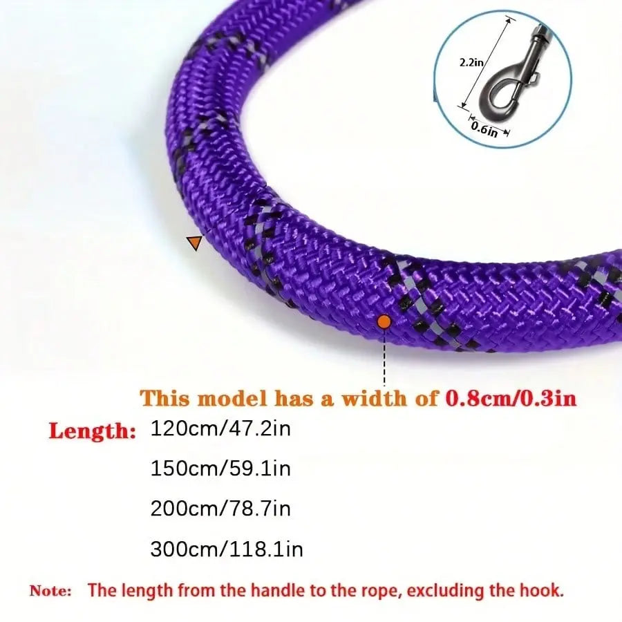 Ultimate Heavy Duty No-Pull Dog Leash for Large Dogs - Chew Resistant Reflective Rope Lead with Comfortable Padded Handle for Safe Outdoor Training