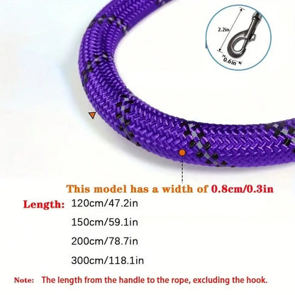 Ultimate Heavy Duty No-Pull Dog Leash for Large Dogs - Chew Resistant Reflective Rope Lead with Comfortable Padded Handle for Safe Outdoor Training