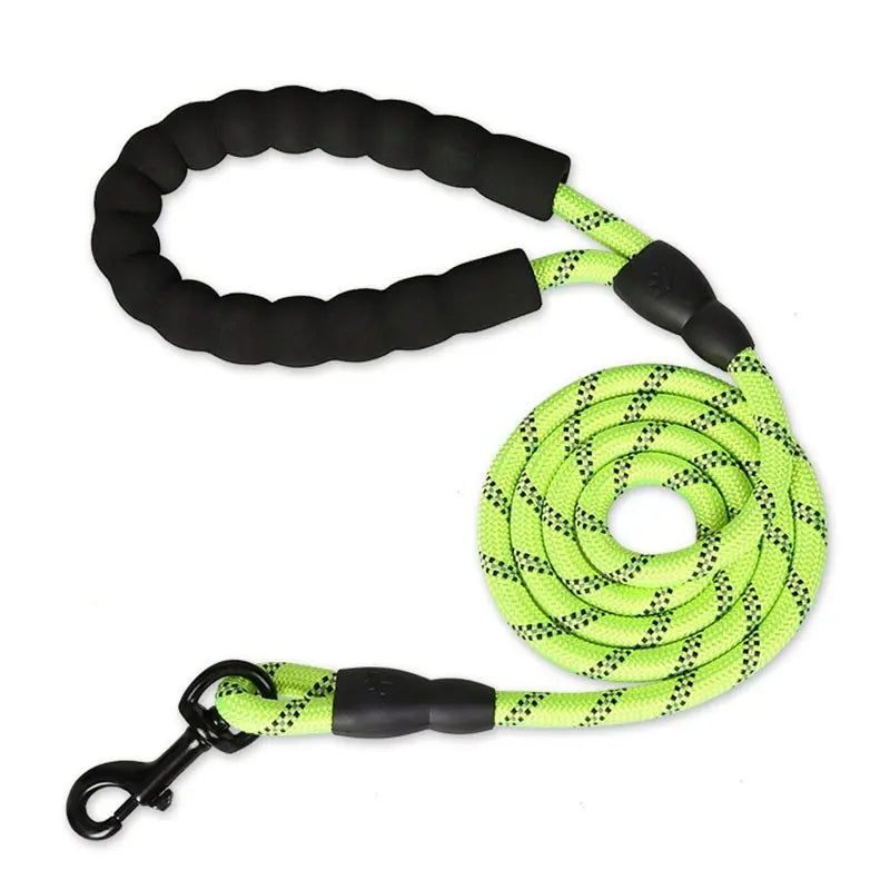 Ultimate Heavy Duty No-Pull Dog Leash for Large Dogs - Chew Resistant Reflective Rope Lead with Comfortable Padded Handle for Safe Outdoor Training
