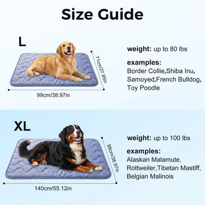 Ultimate Dog Cooling Pad - Thin & Thick Options for All Breeds, Instant Chill Fabric, Washable & Non-Slip Design, Perfect for Summer Relaxation
