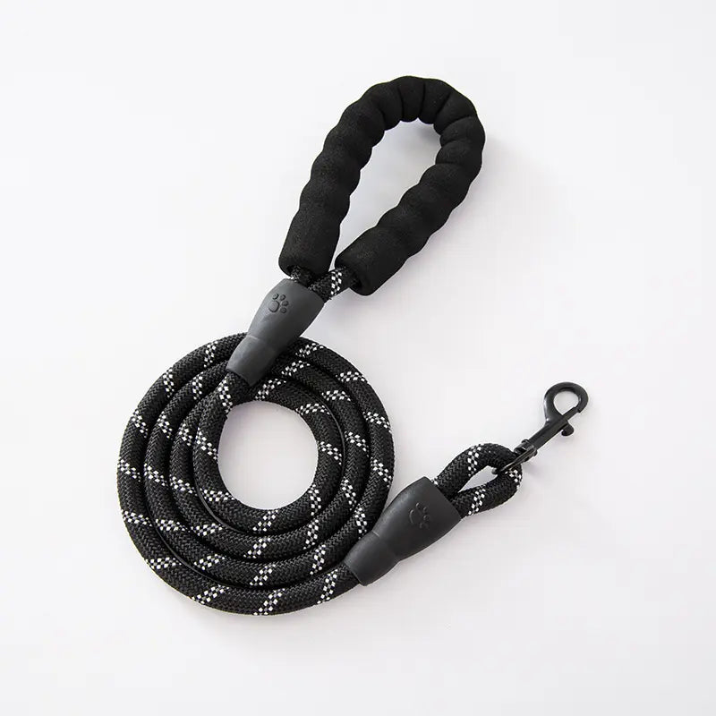 Ultimate Heavy Duty No-Pull Dog Leash for Large Dogs - Chew Resistant Reflective Rope Lead with Comfortable Padded Handle for Safe Outdoor Training