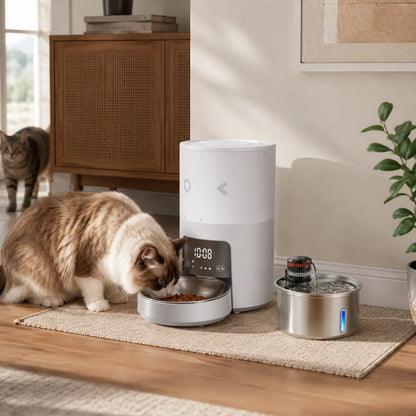 Revolutionize Mealtime with the Furlyn 4-Liter Smart Automatic Pet Feeder - Perfect for Dogs and Cats!